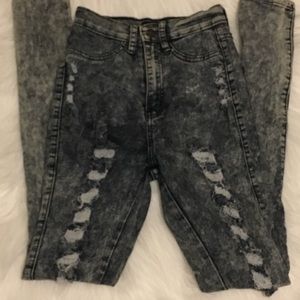 High Waisted Denim Jeans